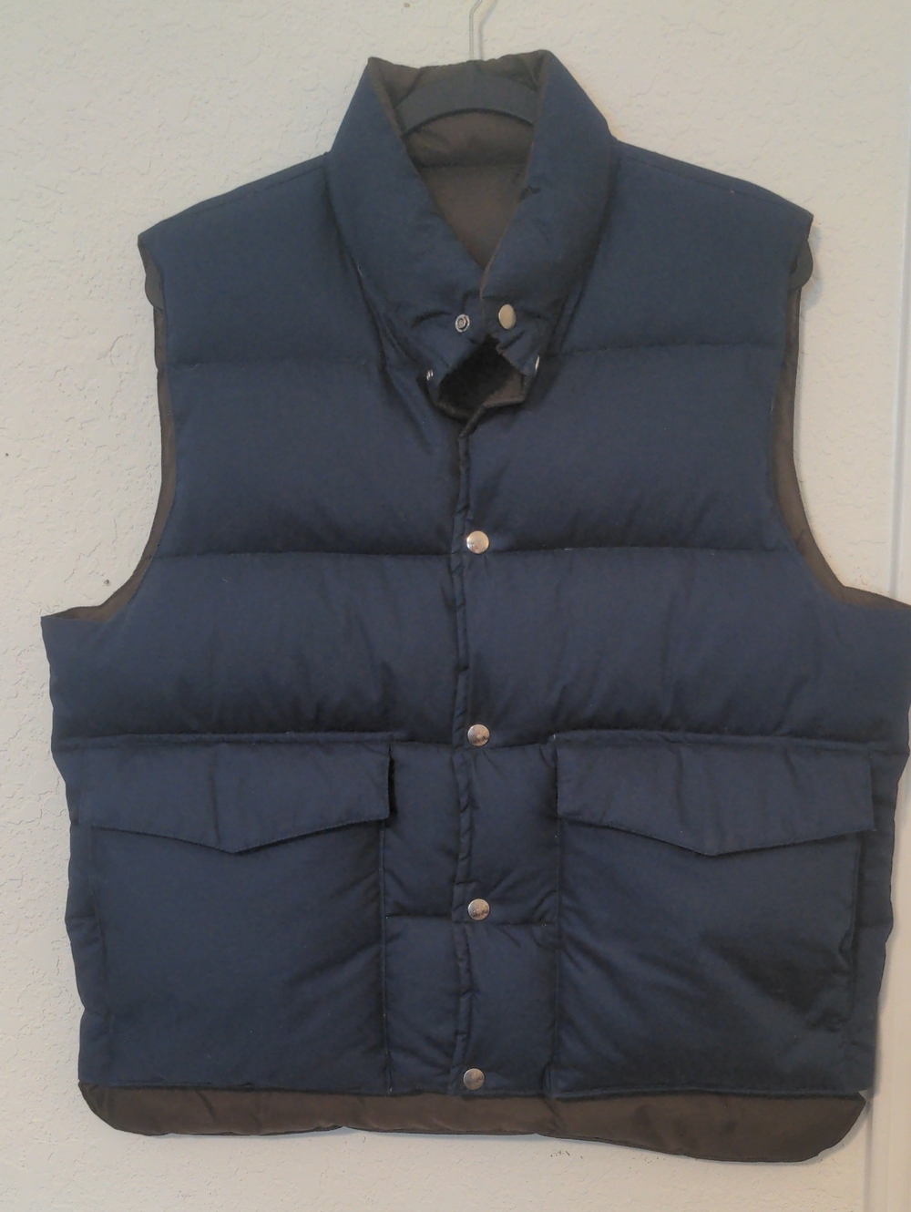 Vintage JCPENNEY Men's Navy Blue Down Puffer Vest Size L